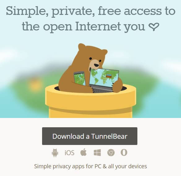 TunnelBear free VPN