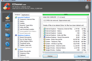Fix registry errors and remove unused temporary files with ccleaner